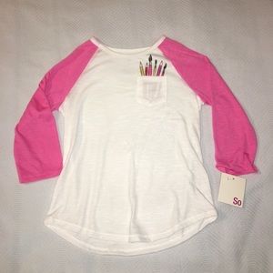 Girls Artist Raglan top